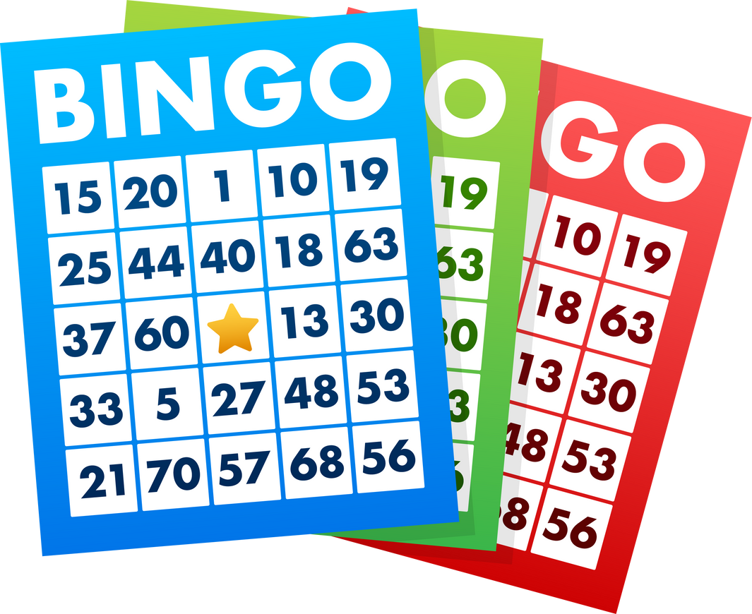 Bingo or Lottery game, card. Big Win. Vector stock illustration.