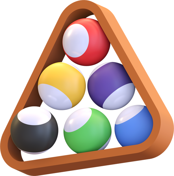 casino pool billiard table ball icon illustration